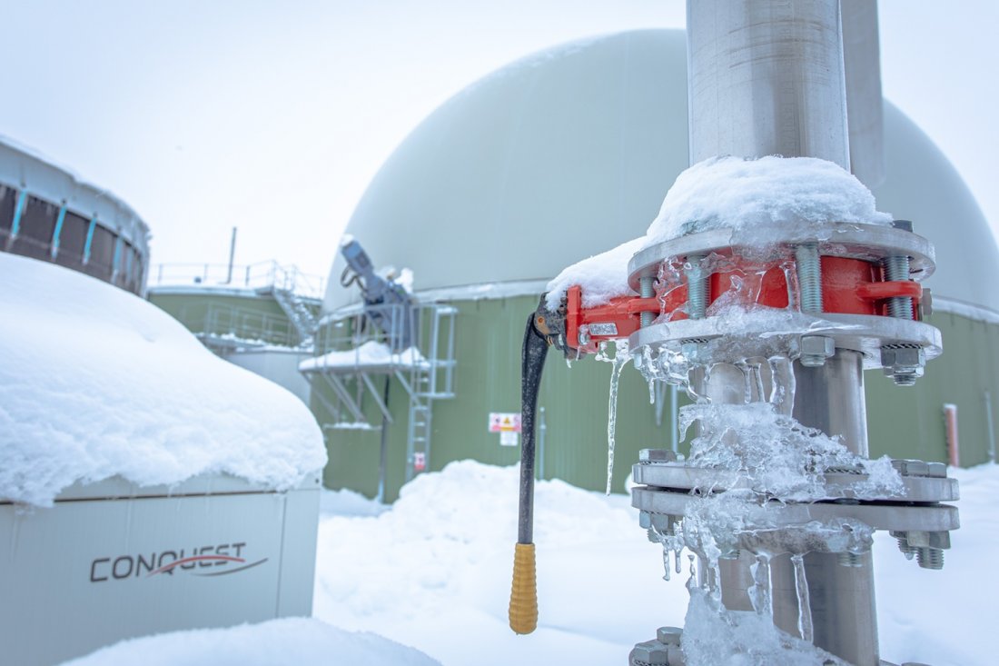 Zimní údržba plynojemů